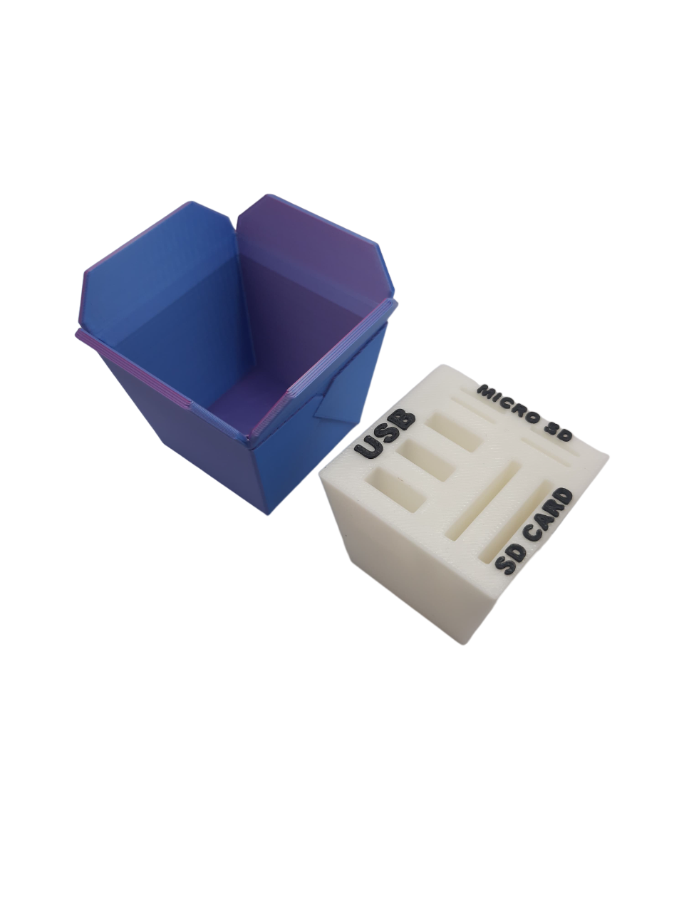 3D Printed Mini Chinese Takeout Box - USB, Micro SD, SD Card Storage