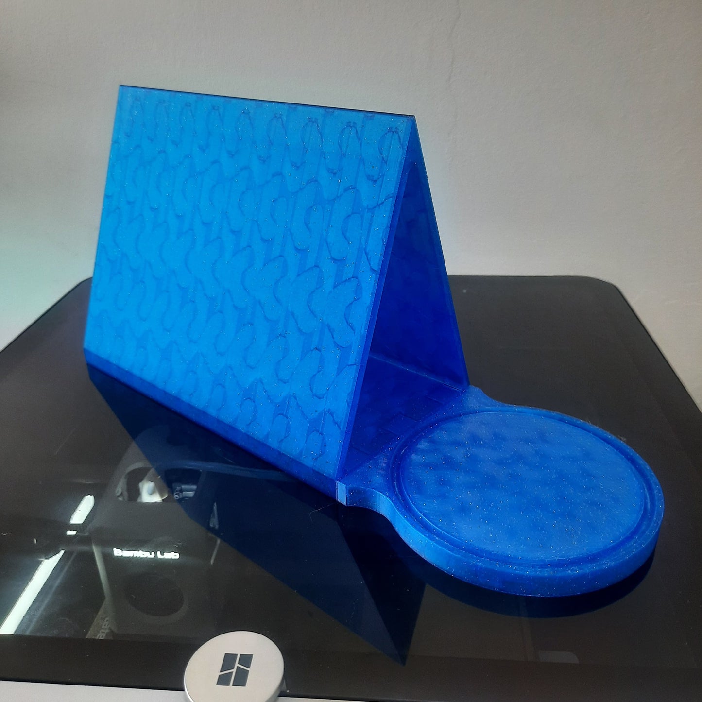 Blue Sparkle Book Caddie - 3D Printed