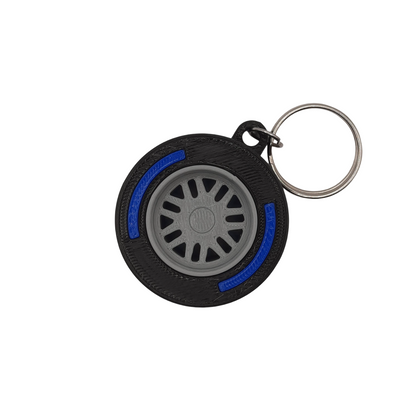 F1 Tyre Compound Inspired Keychain - 3D Printed